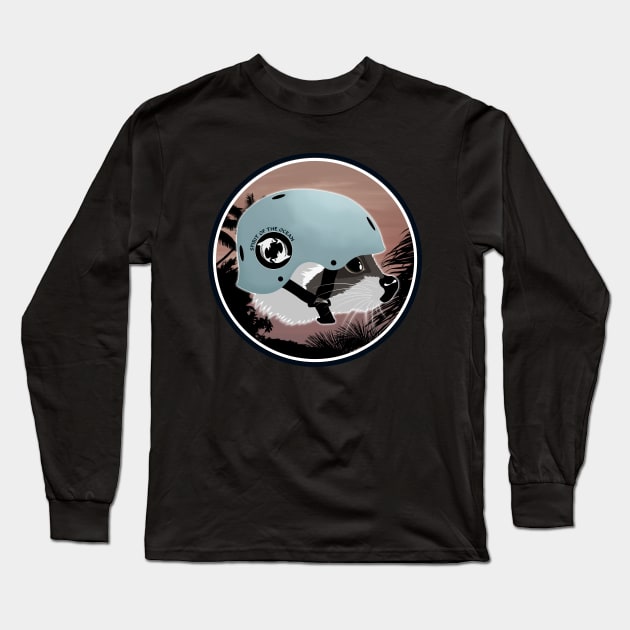 Surfing Raccoon Long Sleeve T-Shirt by NicGrayTees